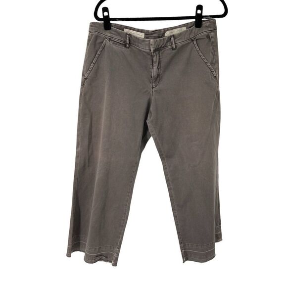 Anthropologie Pilco and the Letterpress Hyphen Wide Crop Leg Gray Pants - Picture 2 of 9